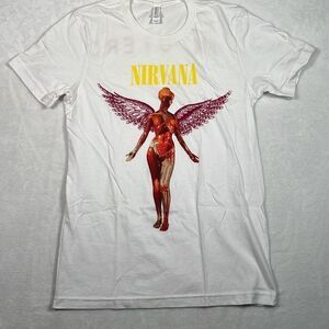 Nirvana In Utero double sided‎ concert release band T-shirt NWOT Men Small
